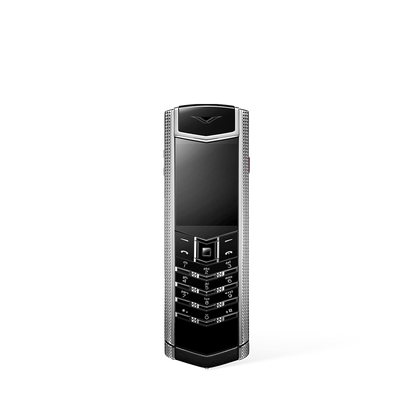 Signature S+ Clous De Paris Phone – Pure Silver