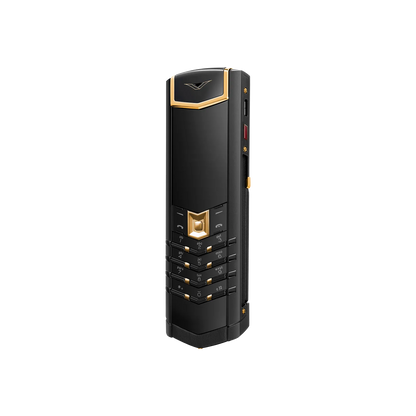 Vertu Signature S+ Black Gold Calfskin – Jade Black