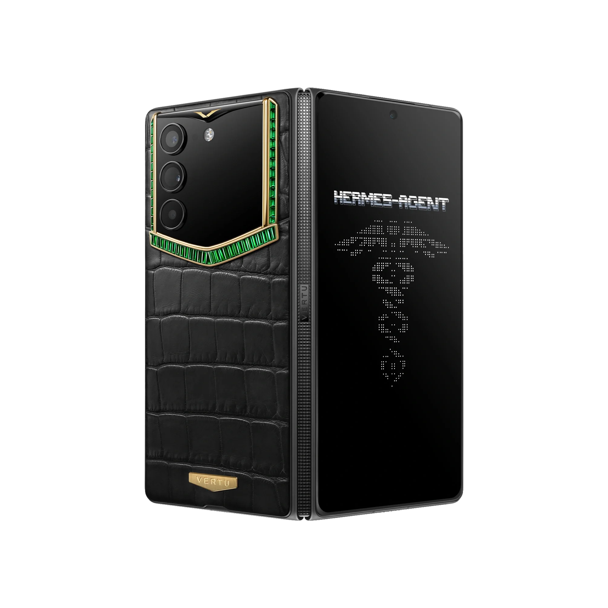 AlphaFold Bespoke Alligator Skin Gold IV & Green Diamond