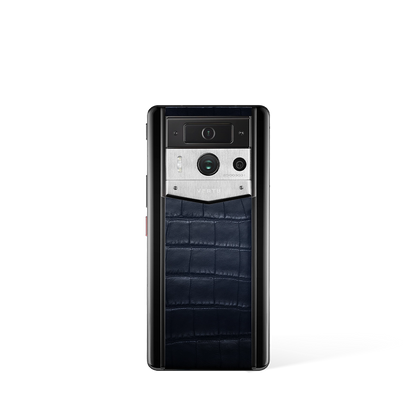 Metavertu Max Alligator Black Ceramic Frame Silver Plate