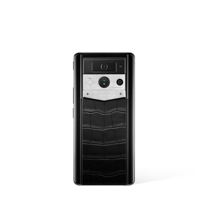 Metavertu Max Alligator Black Ceramic Frame Silver Plate