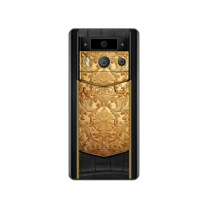 Metavertu Max Alligator Floral Engraved Gold Back