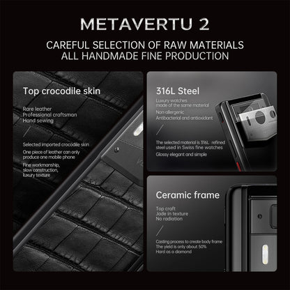 Metavertu Max Alligator Floral Engraved Gold Back