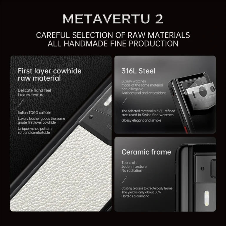 Metavertu Max Calfskin Black Ceramic Frame Black Plate