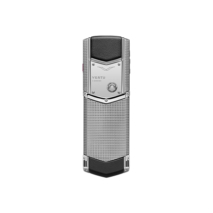Signature S+ Clous De Paris Phone – Pure Silver